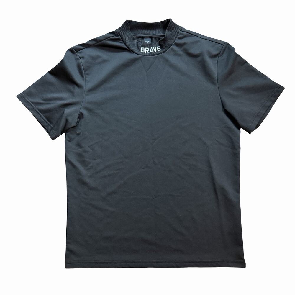 Manfinity Black T-Shirt Brave High Collar Men's Size M 20"x27" EUC